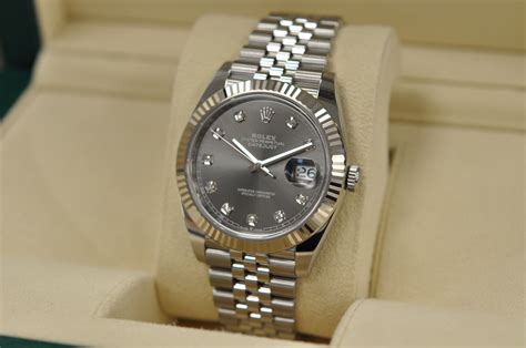 rolex datejust 41 rhodium dial oyster bracelet|Rolex Datejust 41 smooth bezel.